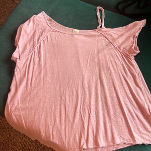 Free People pink one shoulder top